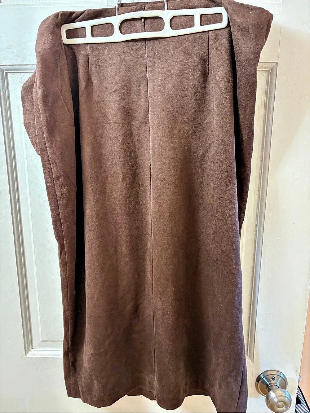 J.McLaughlin Faux Suede Wrap Skirt Brown Size 12